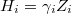 H_i = \gamma_i Z_i