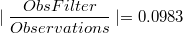 \mid\frac{ObsFilter}{Observations}\mid=0.0983
